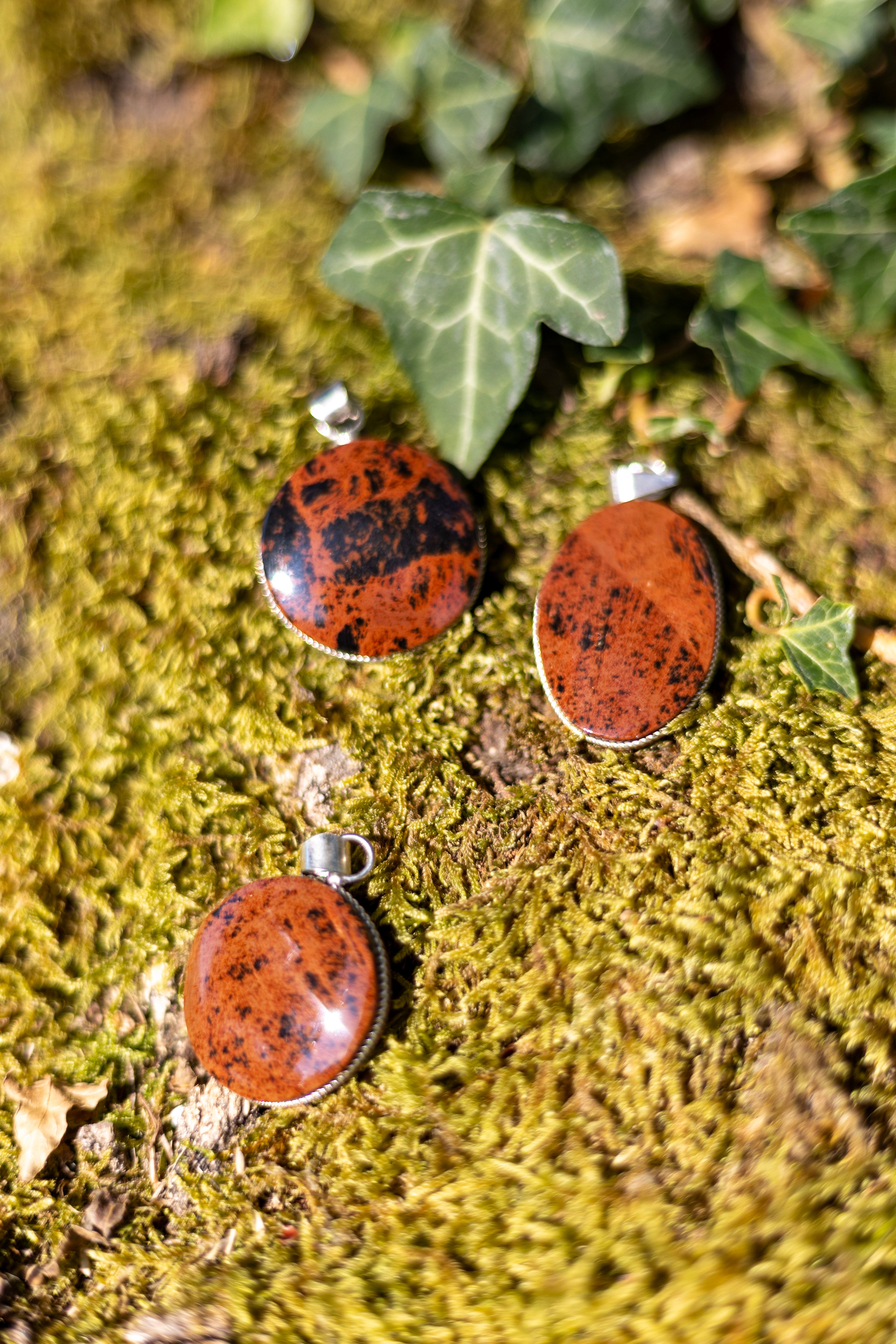 Obsidienne Acajou Mexique • Pendentif