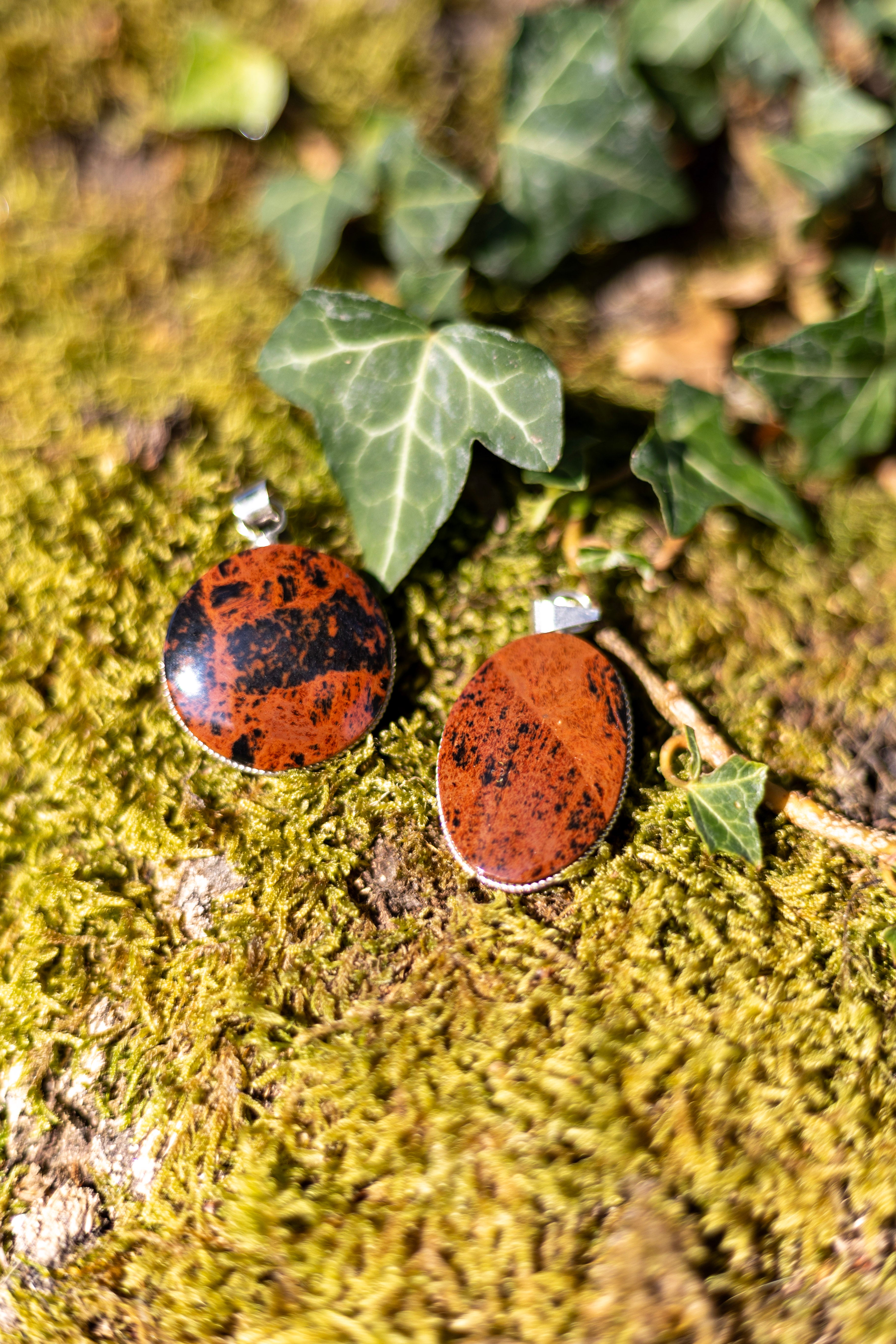 Obsidienne Acajou Mexique • Pendentif