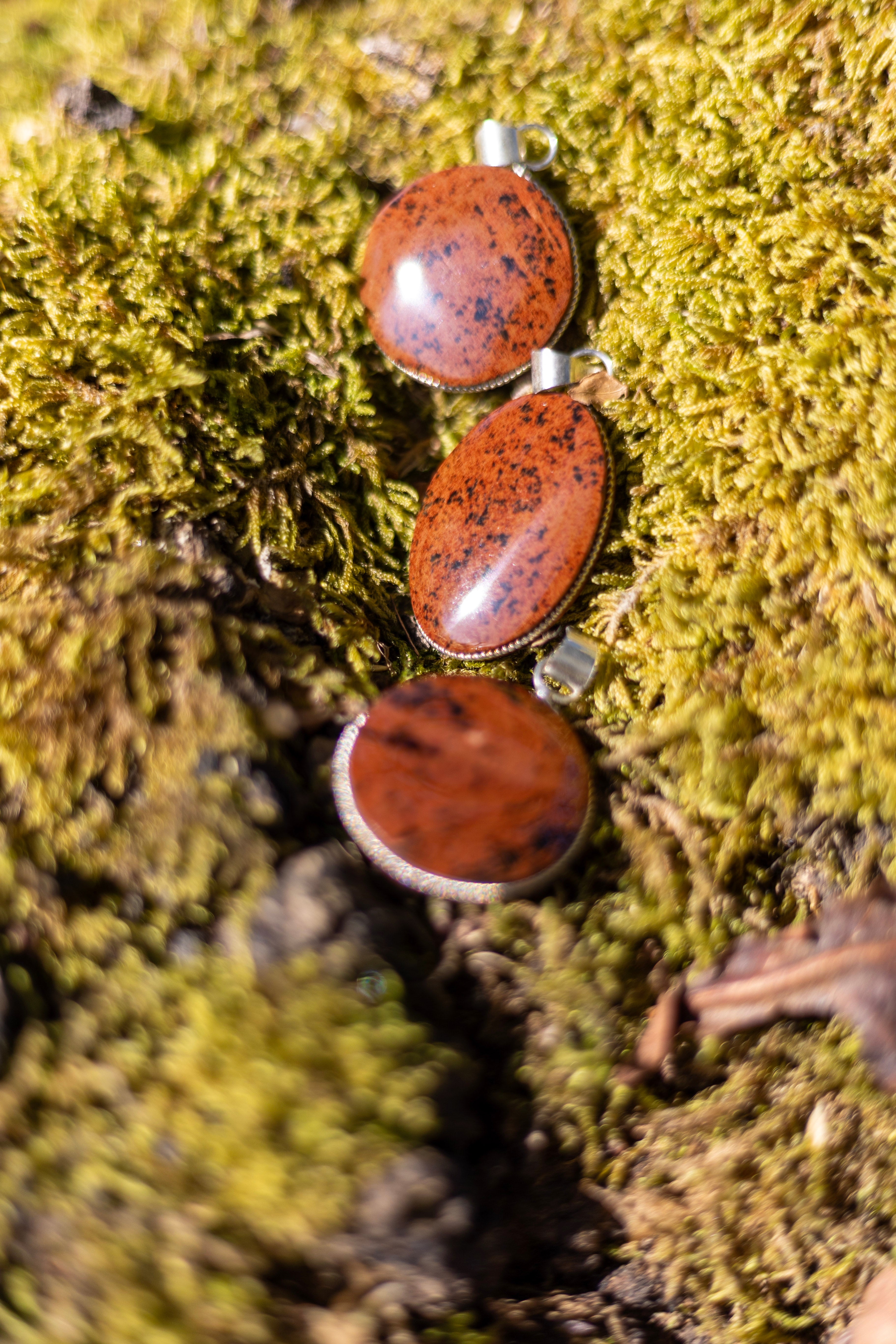 Obsidienne Acajou Mexique • Pendentif
