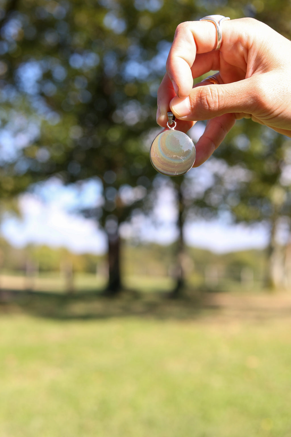 Obsidienne œil céleste Mexique • Pendentif