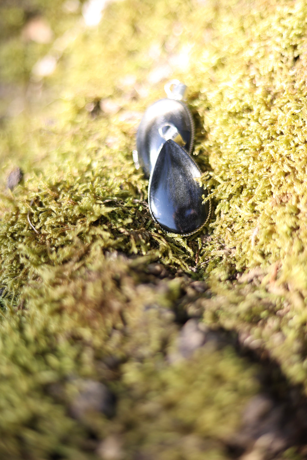 Obsidienne Argentée Mexique • Pendentif