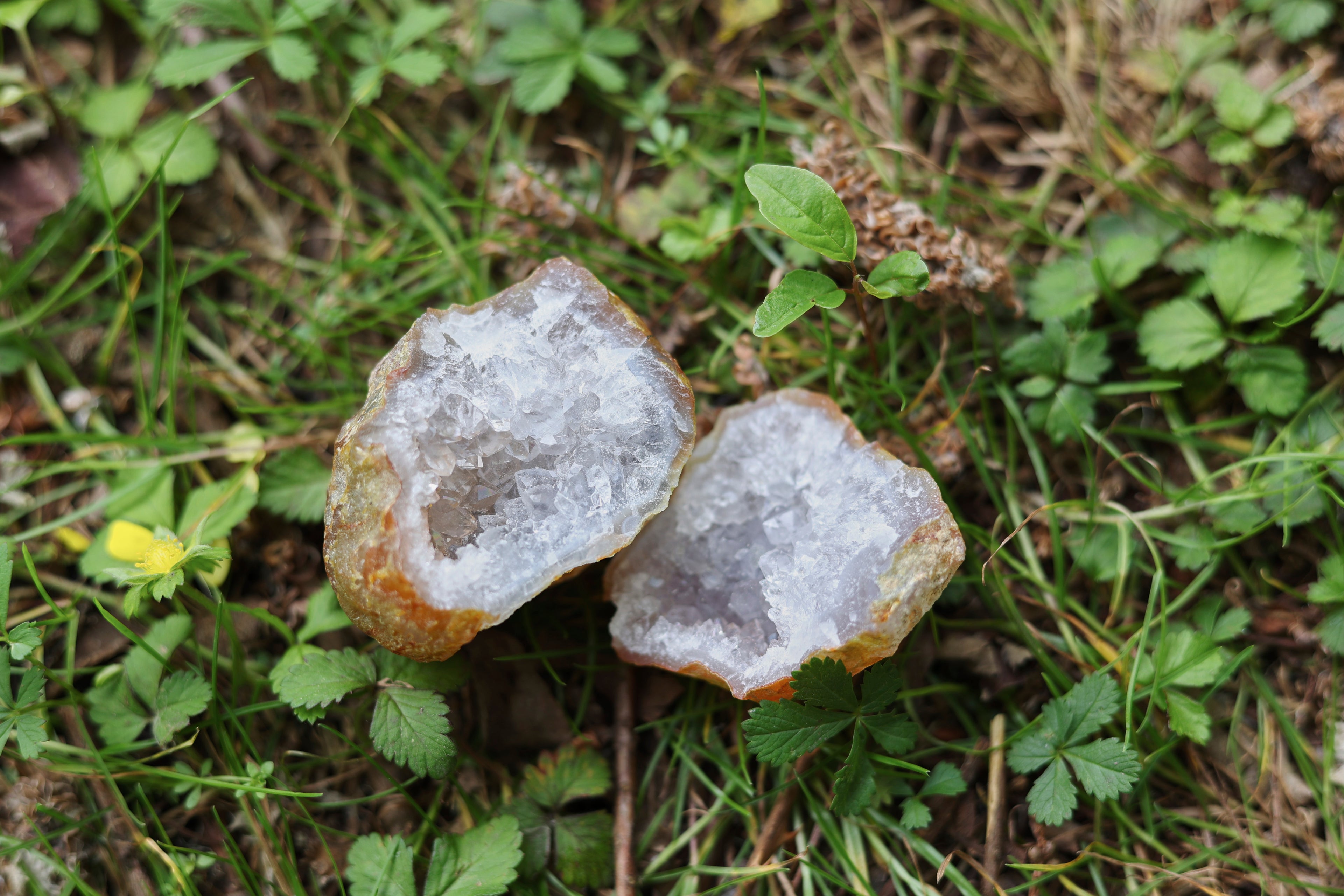 Petite géode de quartz fermée • Trésor d’Inde